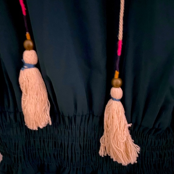 Chic Dark Green Long Sleeve Dress bohemian romper - Picture 6 of 16